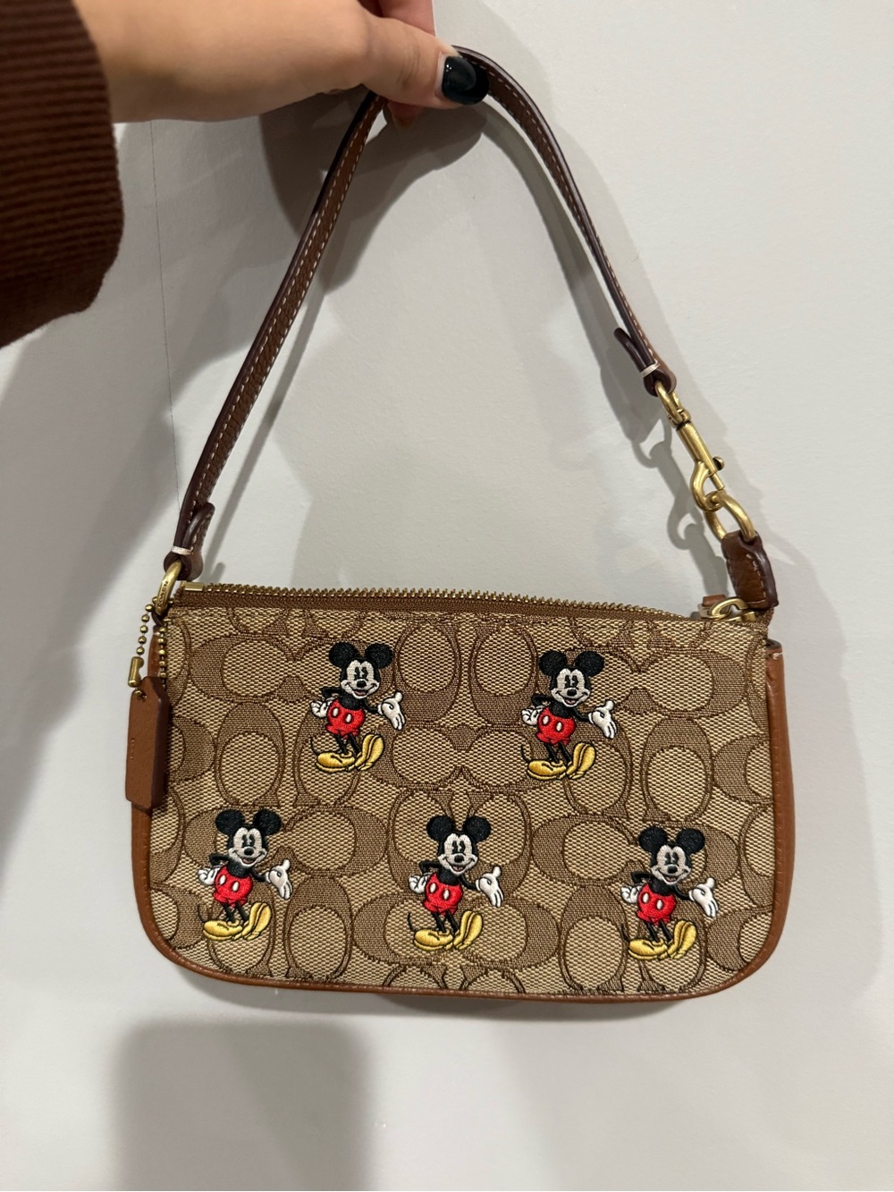 Coach x Disney Brown Mickey Mouse Canvas Nolita Bag
